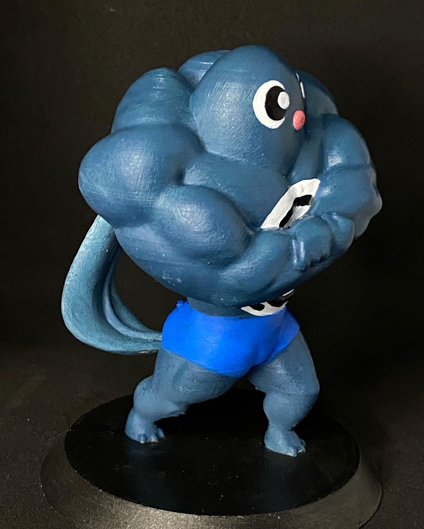 Buff Poliwag Figure, Hand Painted Statue